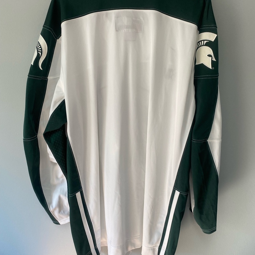 Nike White and Dark Green Michigan State Spartans Men's Jersey - Picture 2 of 4